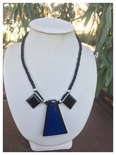 Acrylic triangle on kuihimino necklace